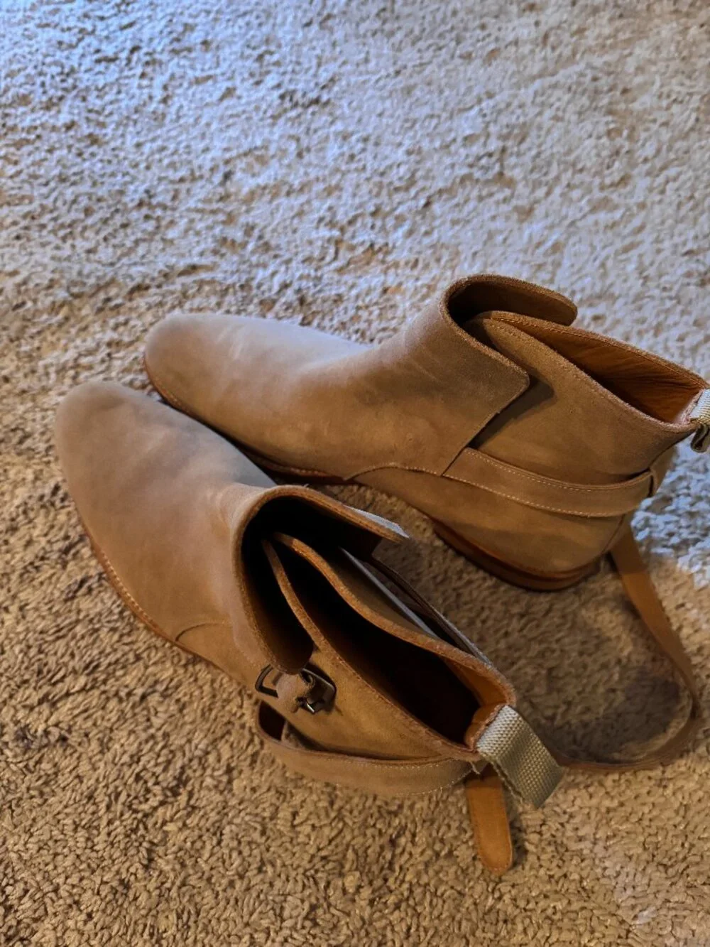 Taft Suede Boots with Ankle Straps - Size 11